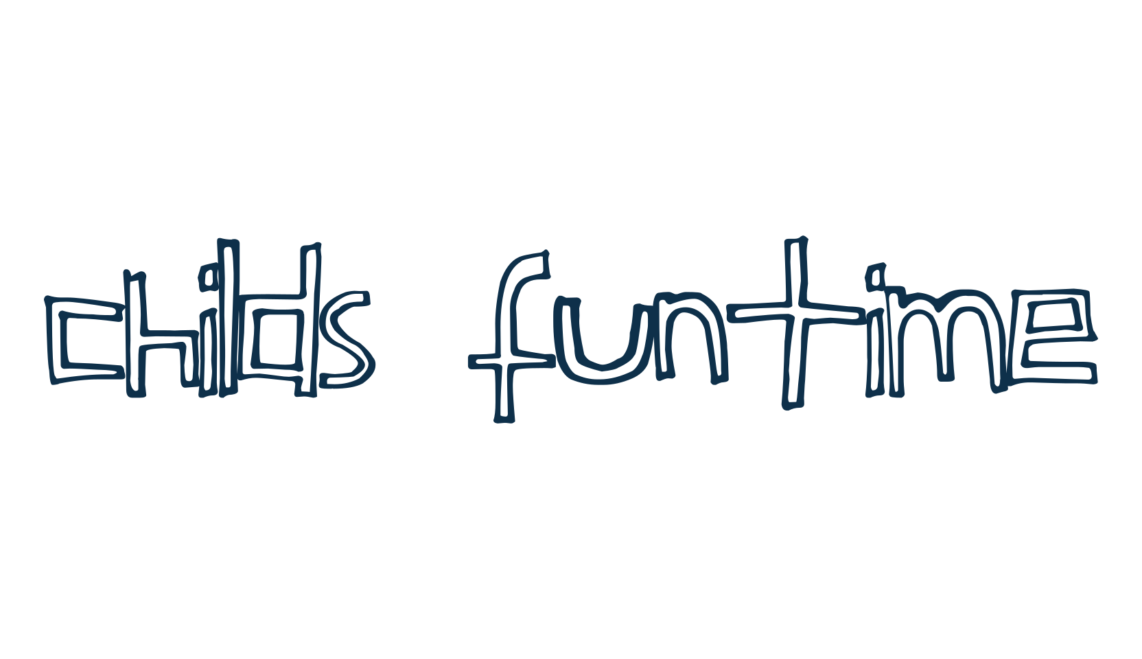 Childs Funtime, fancy cartoon decorative font preview