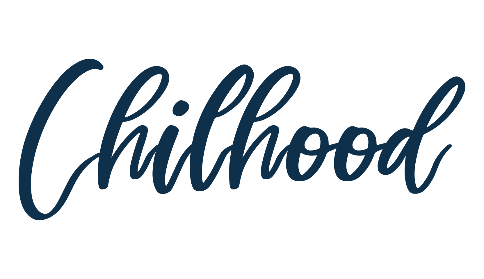 Chilhood, script handwritten fancy decorative calligraphy font preview