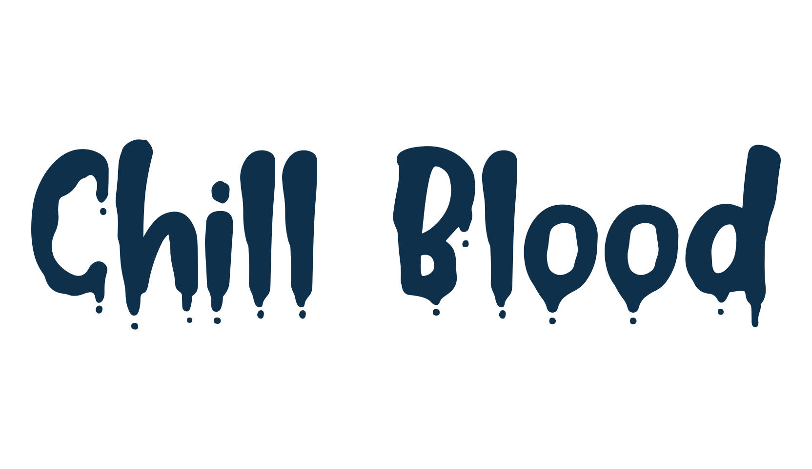 Chill Blood, halloween font preview