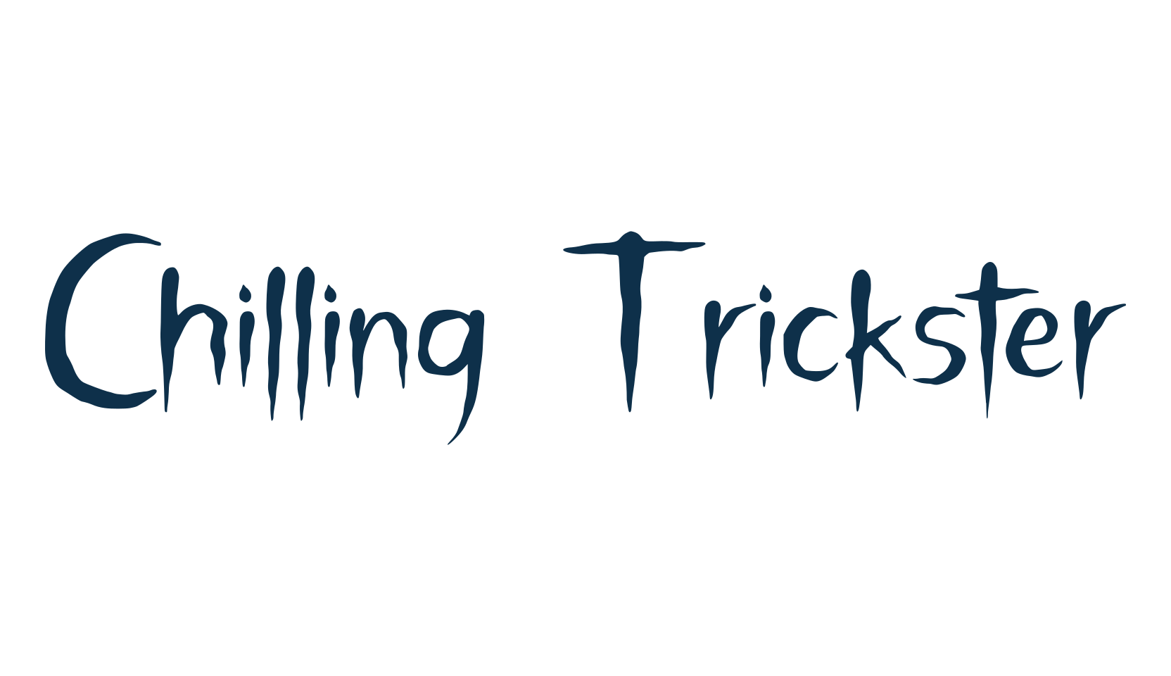 Chilling Trickster, holiday halloween fancy decorative horror font preview