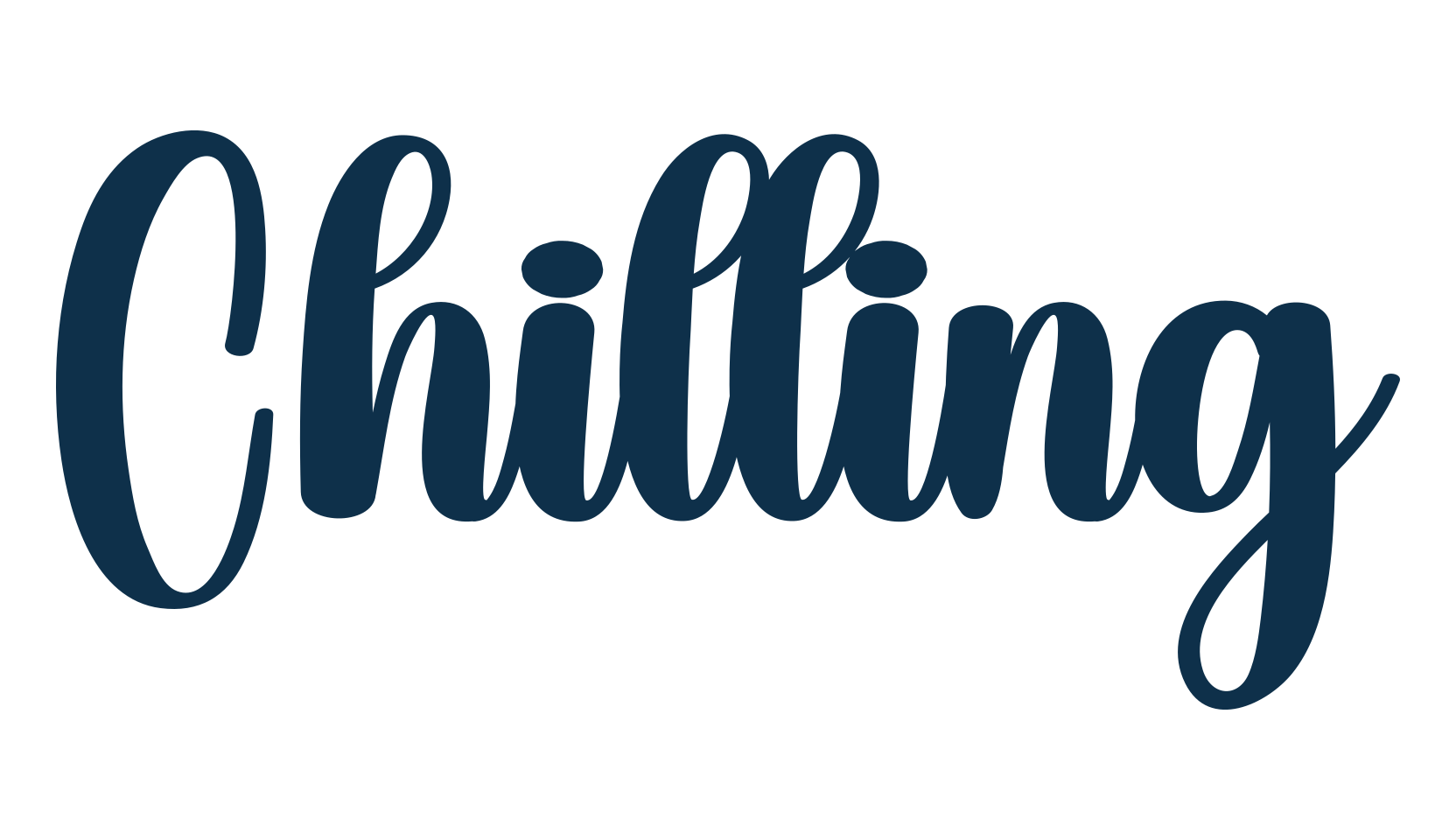 Chilling, fancy various decorative script calligraphy font preview