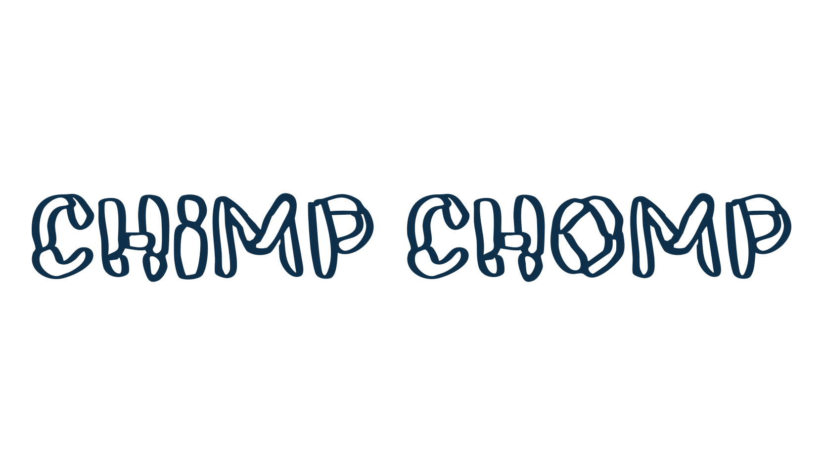 Chimp Chomp, fancy decorative font preview
