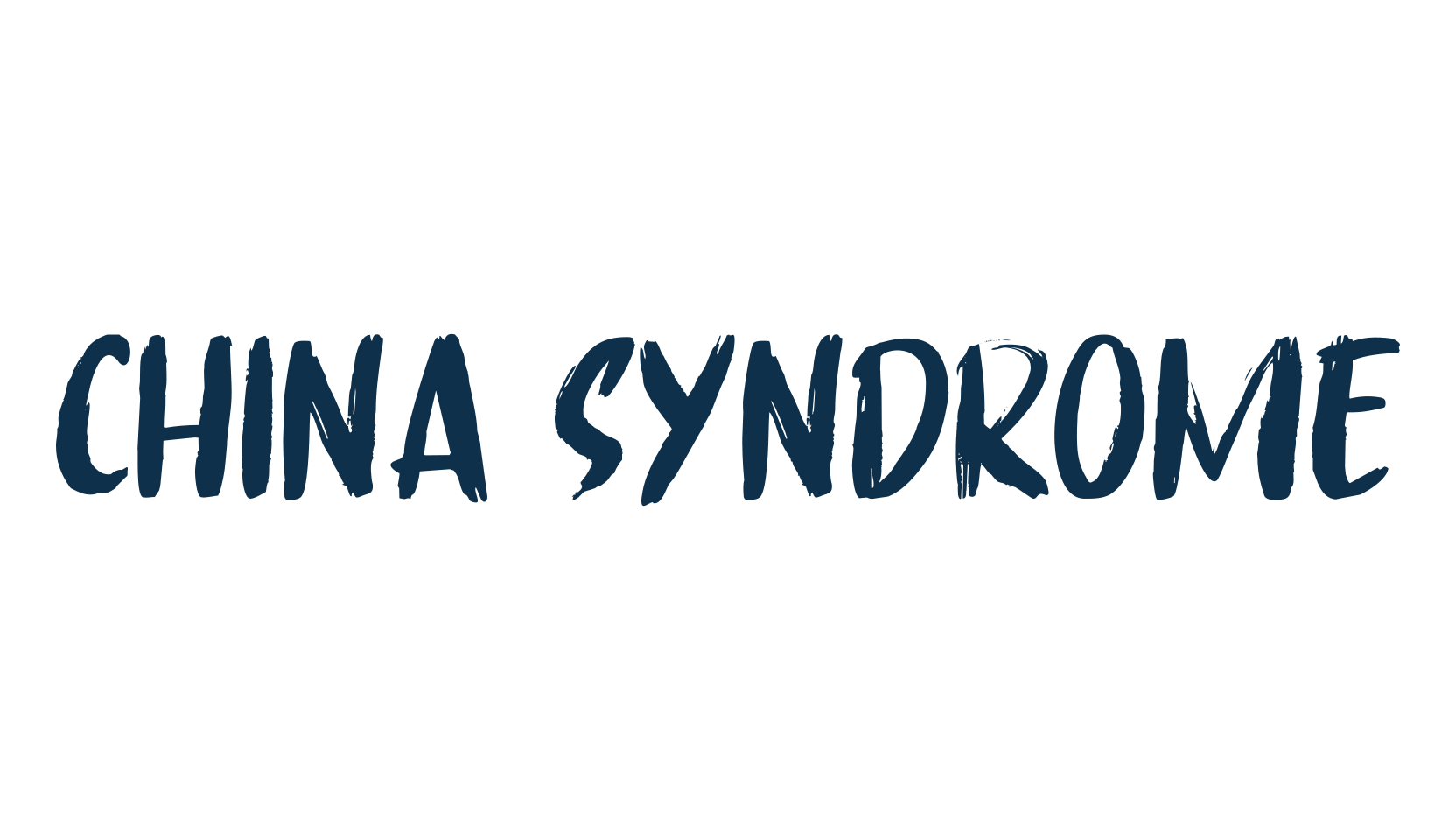 China Syndrome, script brush fancy decorative calligraphy font preview