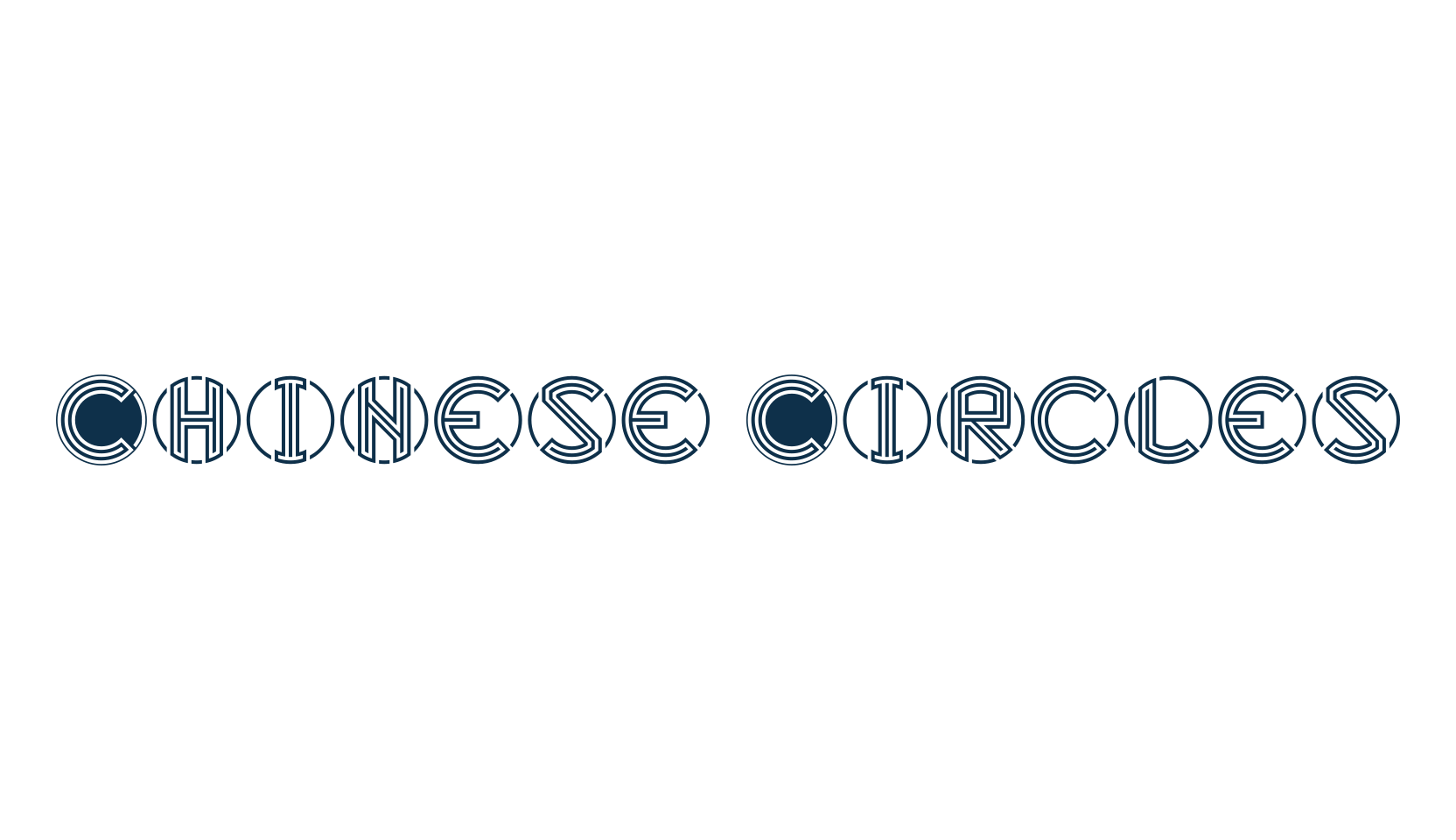 Chinese Circles, fancy decorative font preview