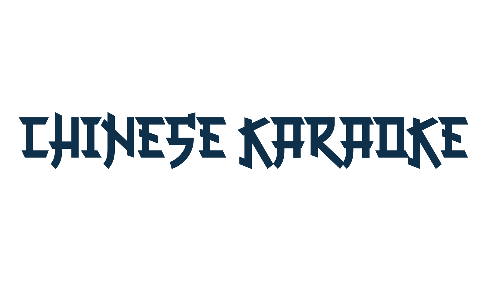 Chinese Karaoke, foreign look chinese, jpn font preview