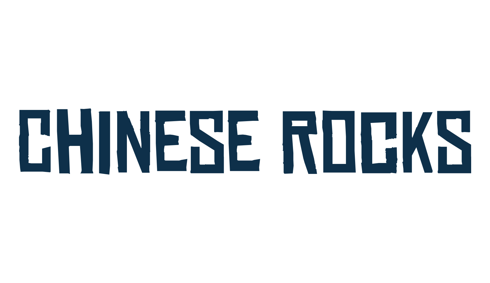Chinese Rocks, distorted font preview