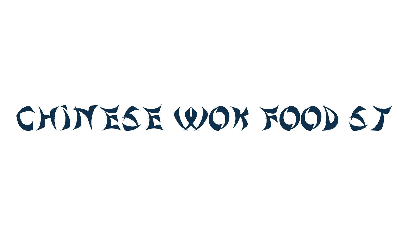 Chinese Wok Food St, foreign look chinese, jpn font preview