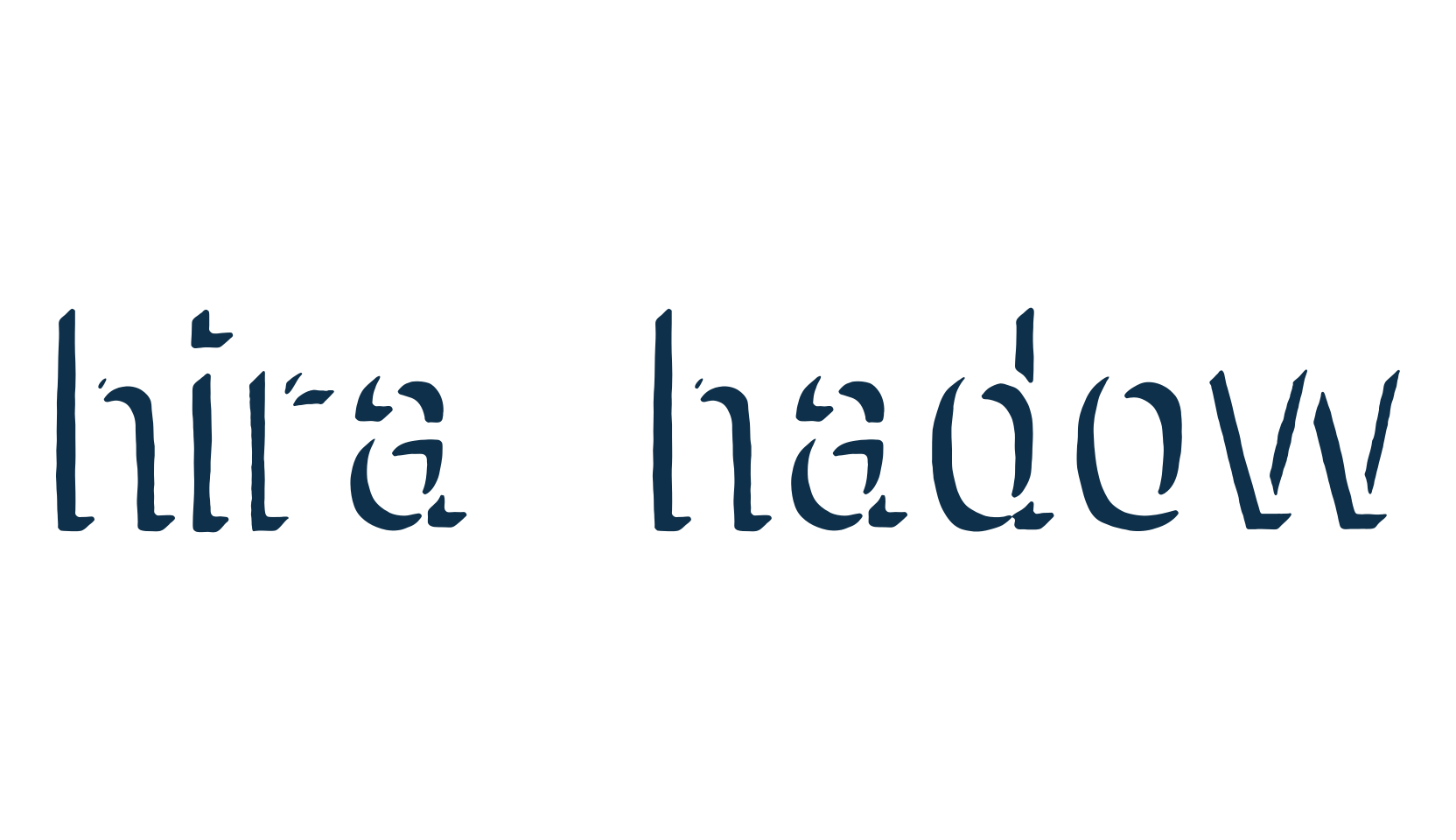 Chira Shadow, fancy eroded decorative font preview