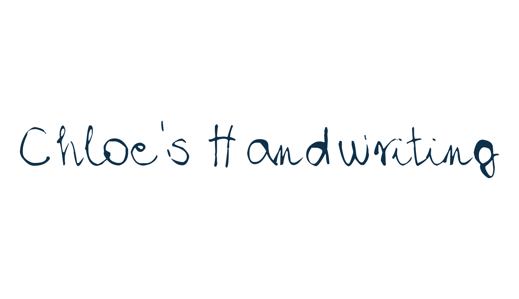 Chloe's Handwriting, handwriting font preview
