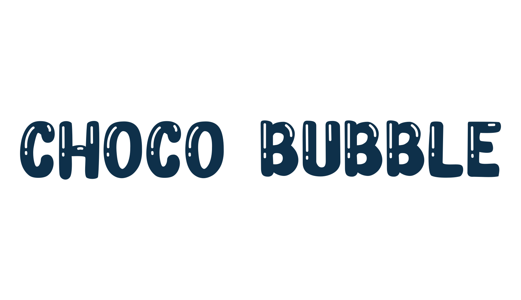 Choco Bubble, fancy cartoon decorative font preview