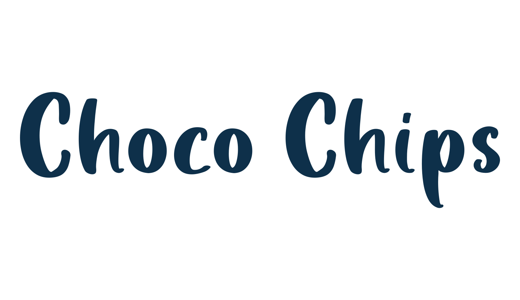 Choco Chips, fancy various decorative script calligraphy font preview