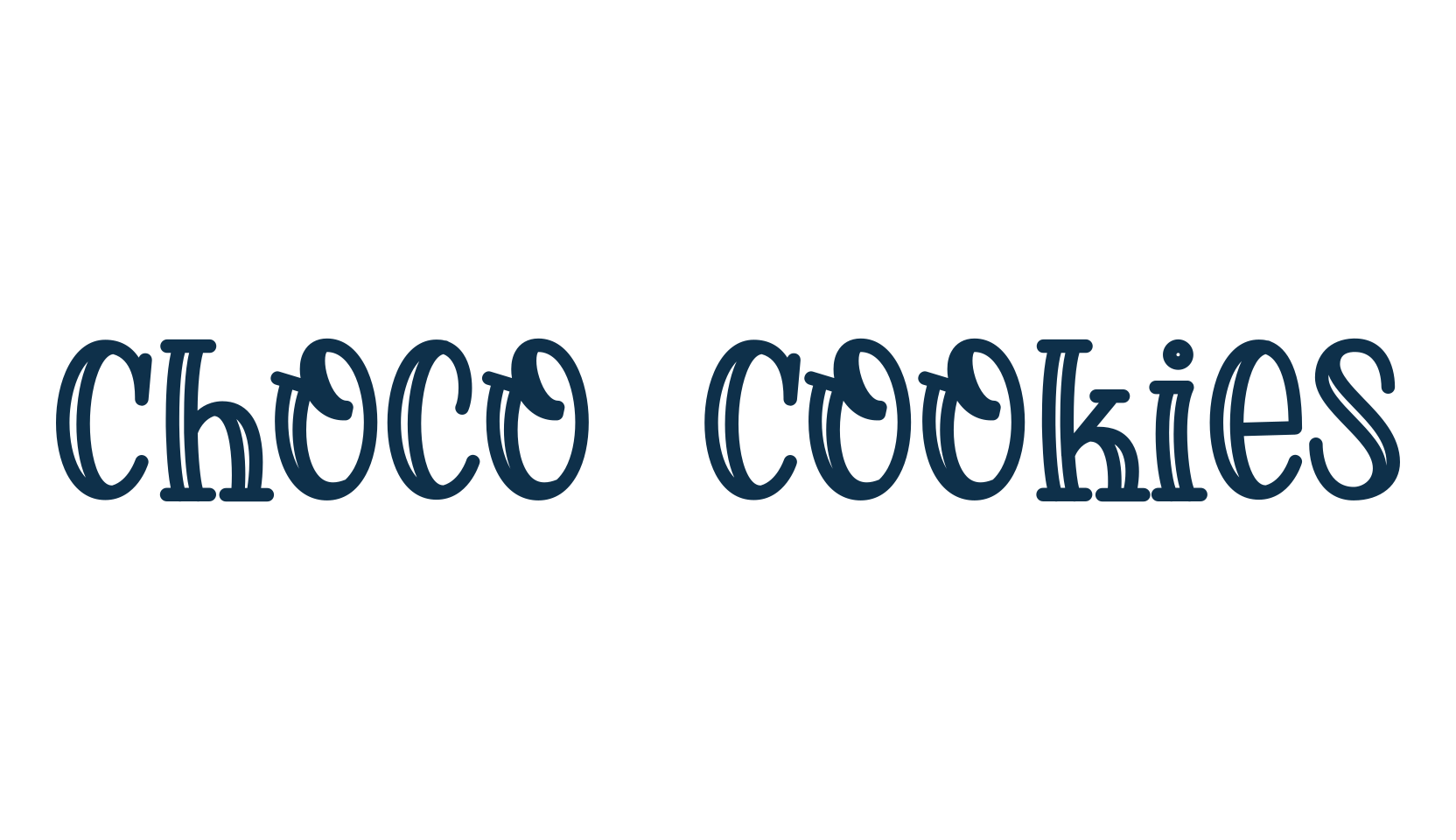 Choco Cookies, cartoon font preview