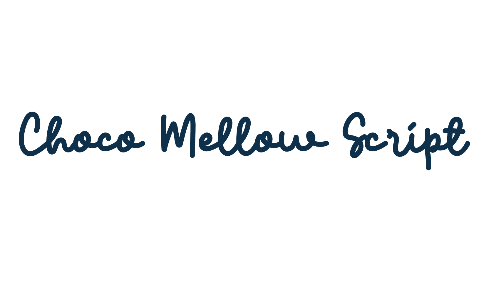 Choco Mellow Script, script handwritten fancy decorative calligraphy font preview