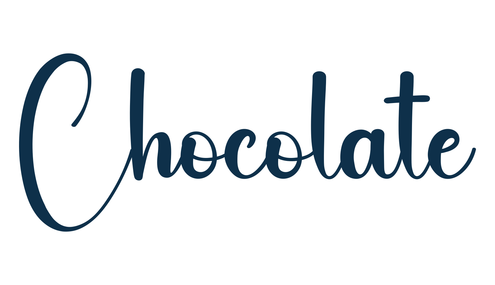 Chocolate (chocolate-12), fancy various decorative script calligraphy font preview