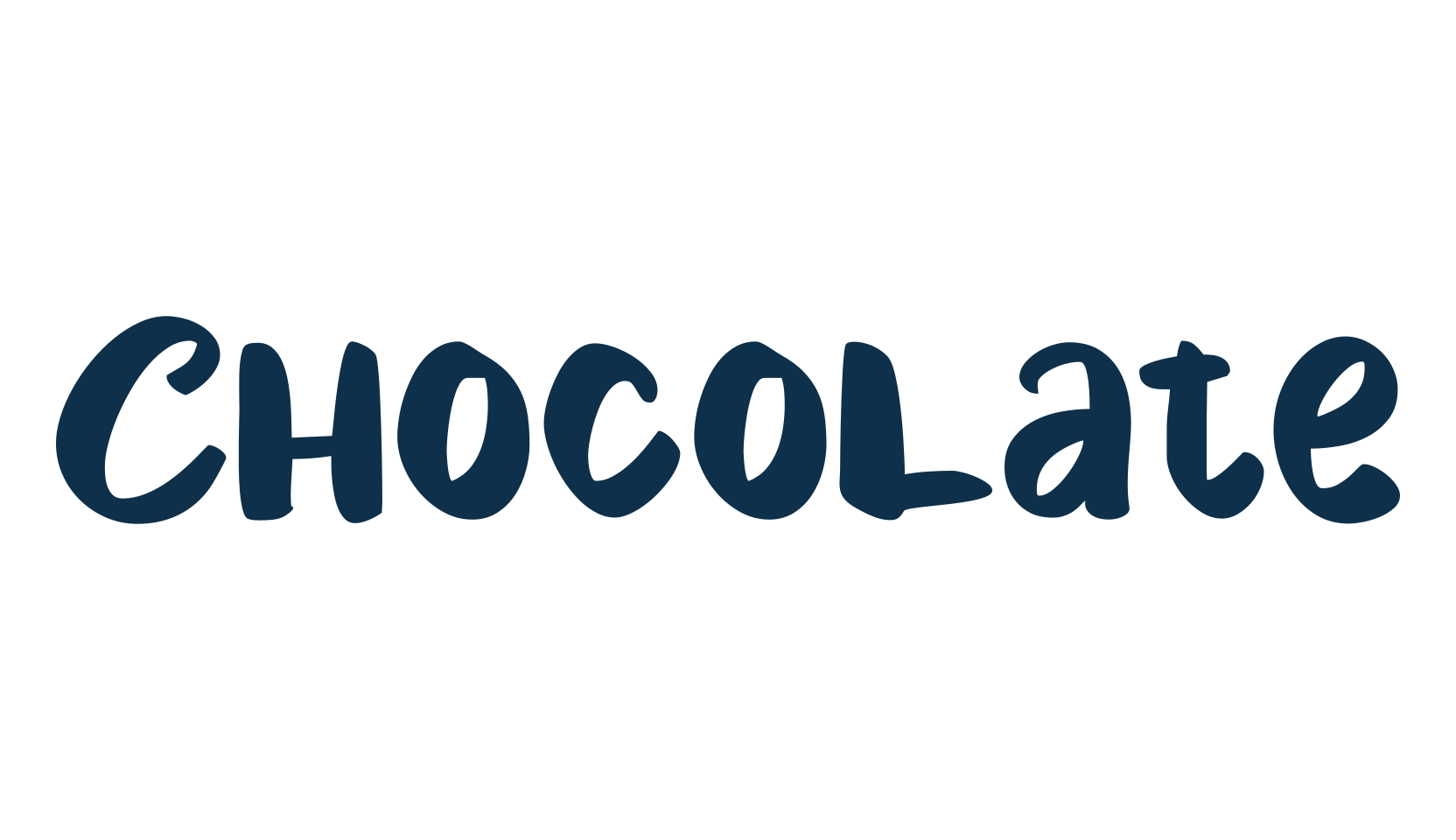 Chocolate (chocolate-4), various font preview