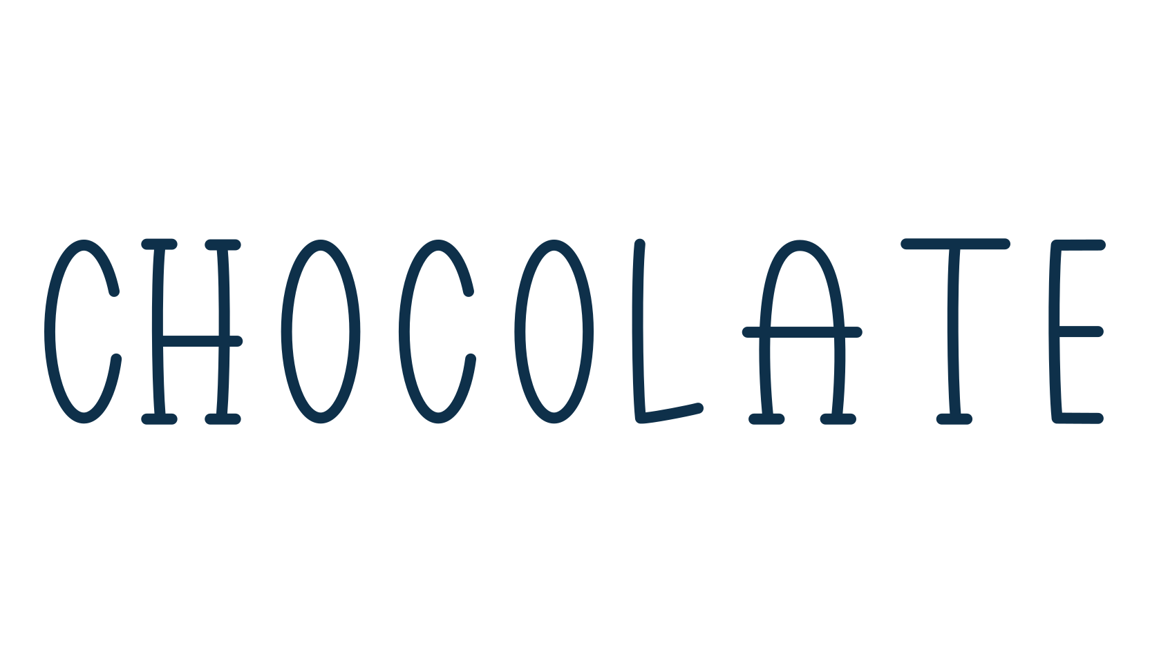 Chocolate, script handwritten fancy decorative calligraphy font preview