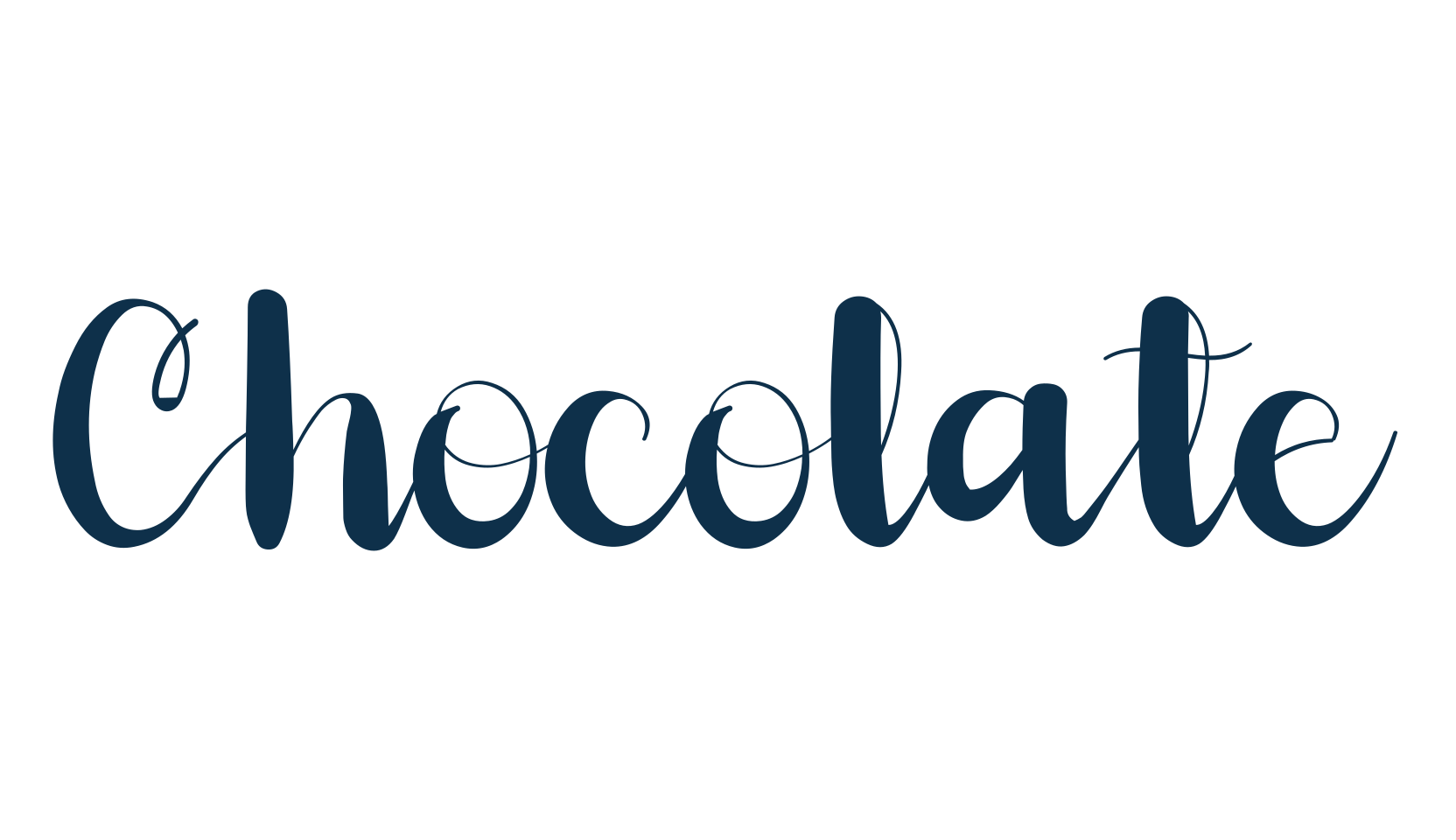 Chocolate (chocolate-6), script calligraphy fancy decorative font preview