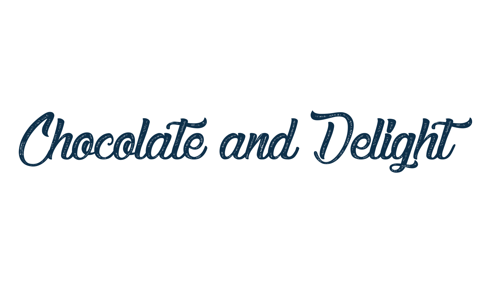 Chocolate and Delight, fancy various decorative script calligraphy font preview