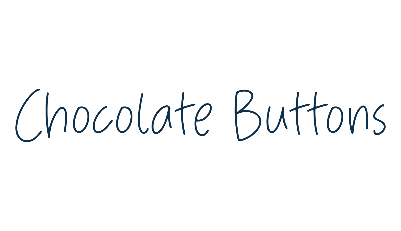 Chocolate Buttons, handwriting font preview