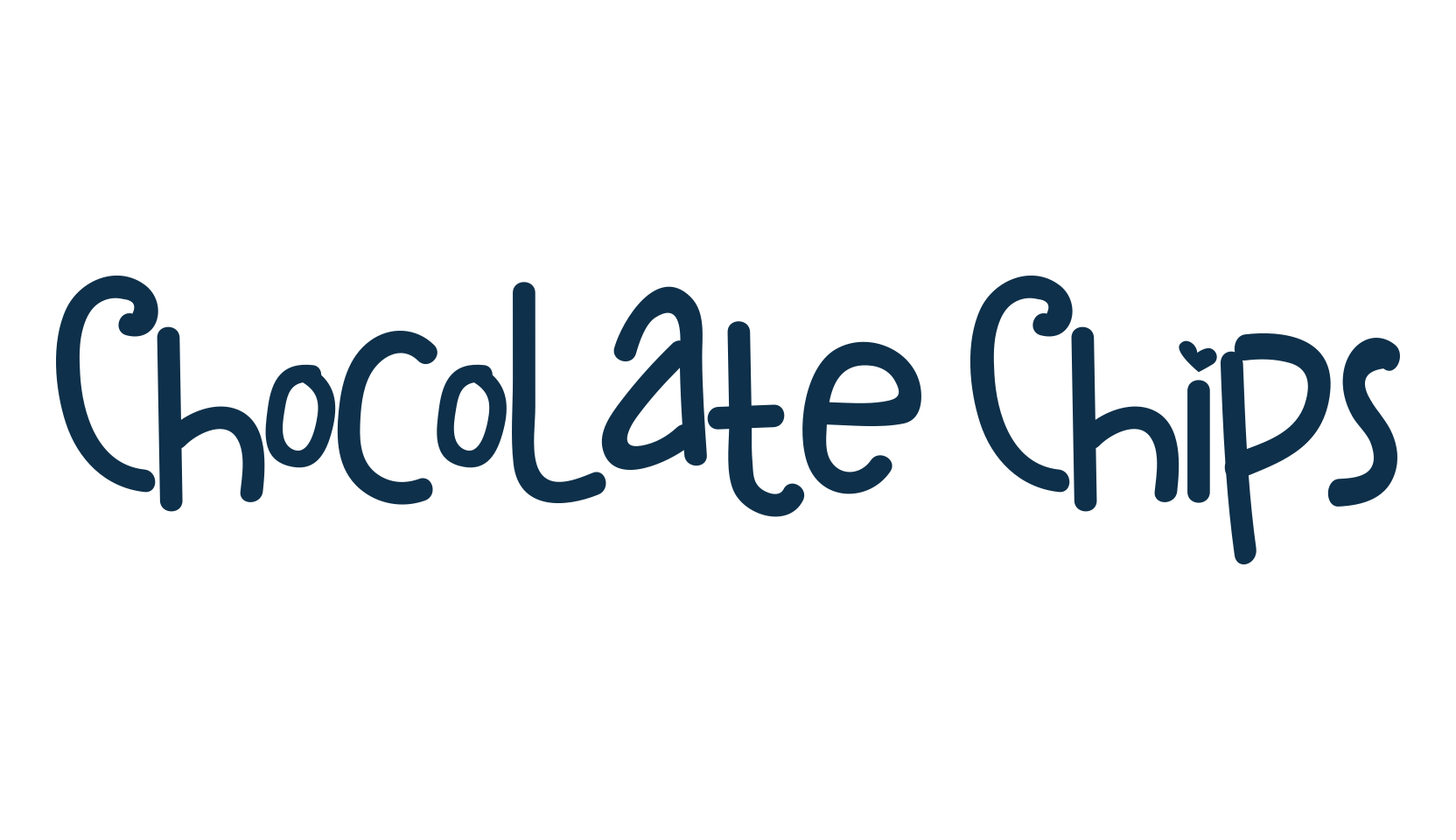 ChocoLate Chips, various font preview