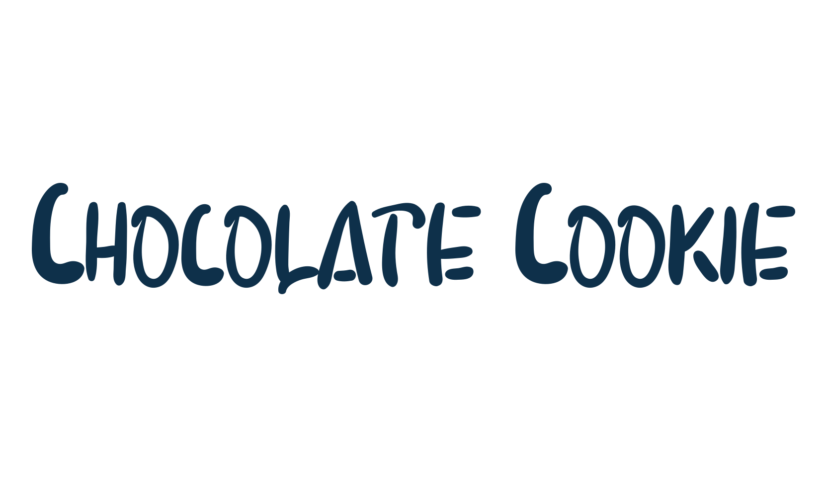 Chocolate Cookie, script brush fancy decorative calligraphy font preview
