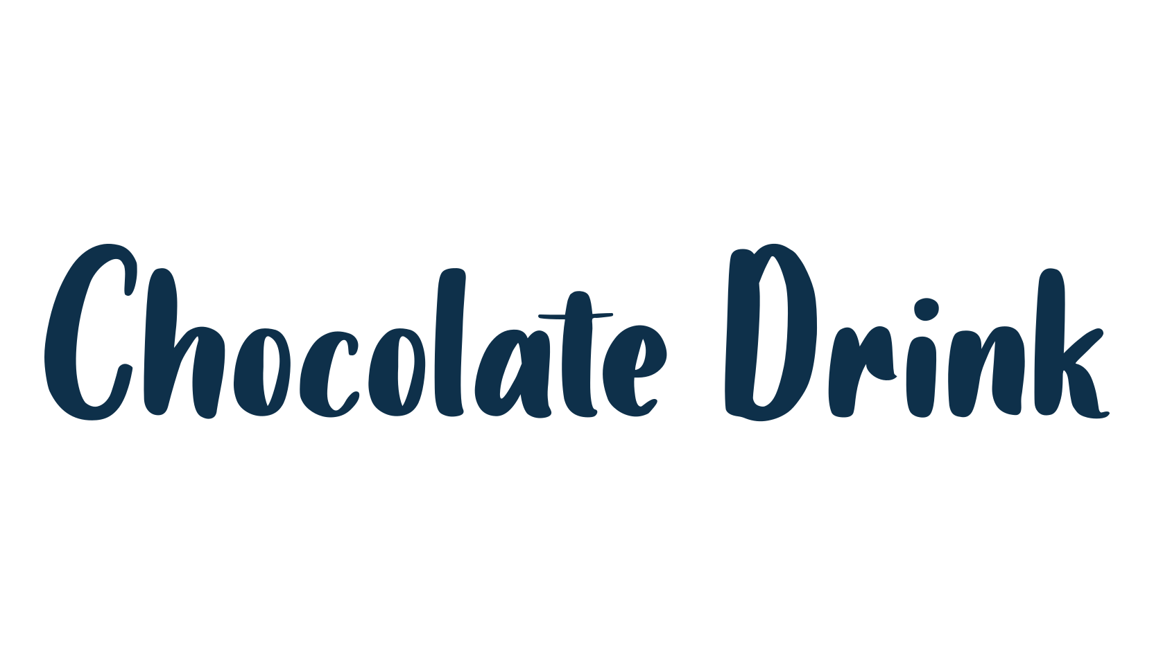 Chocolate Drink, various font preview