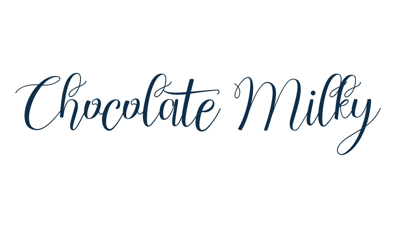 Chocolate Milky, script calligraphy fancy decorative font preview