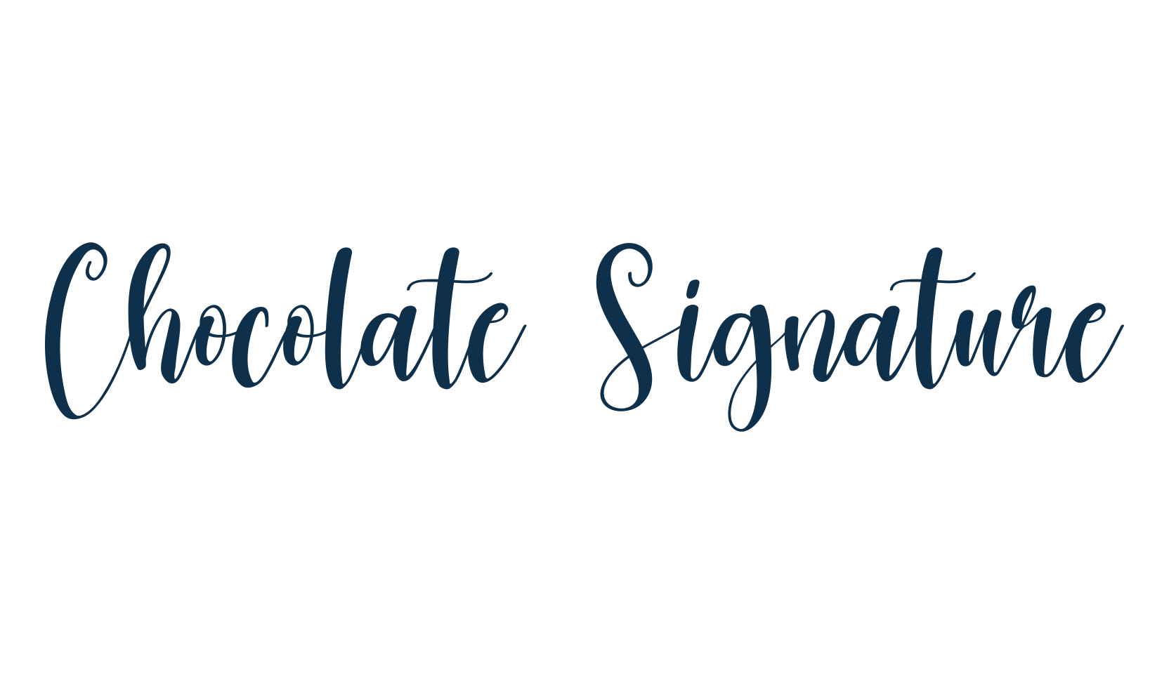 Chocolate Signature, script calligraphy fancy decorative font preview