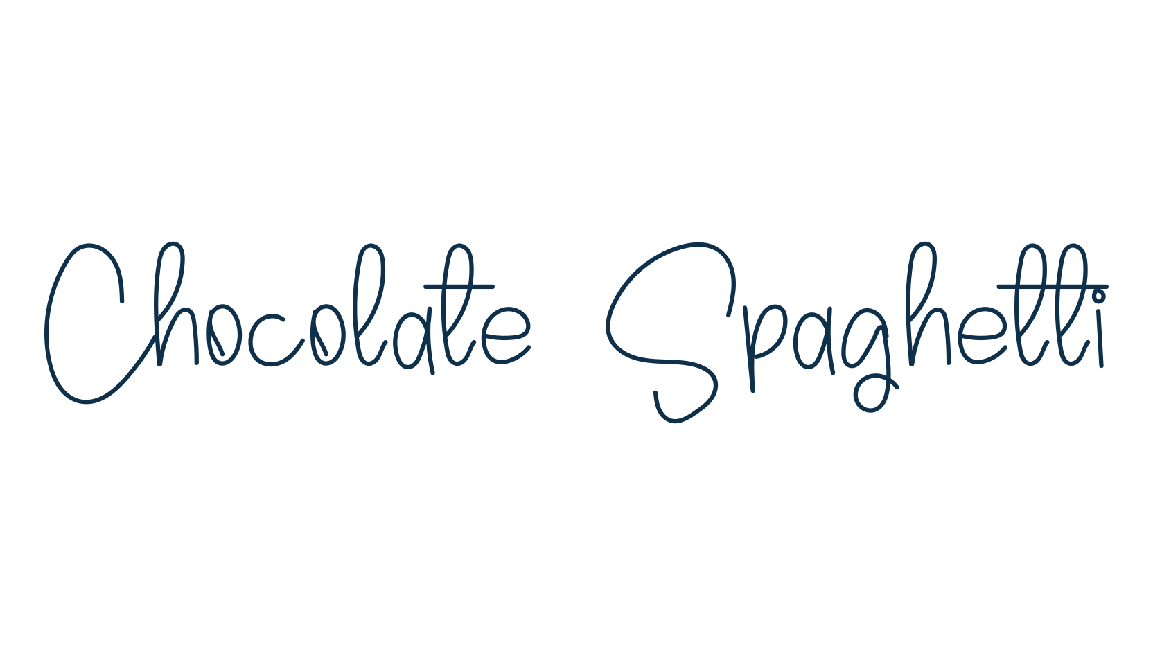 Chocolate Spaghetti, script handwritten fancy decorative calligraphy font preview