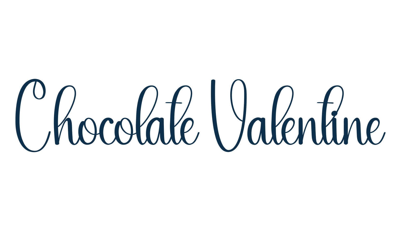 Chocolate Valentine, script handwritten fancy decorative calligraphy font preview