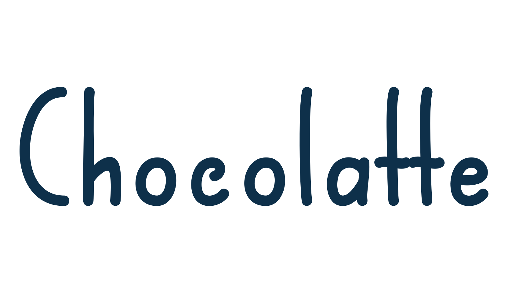 Chocolatte, handwriting font preview
