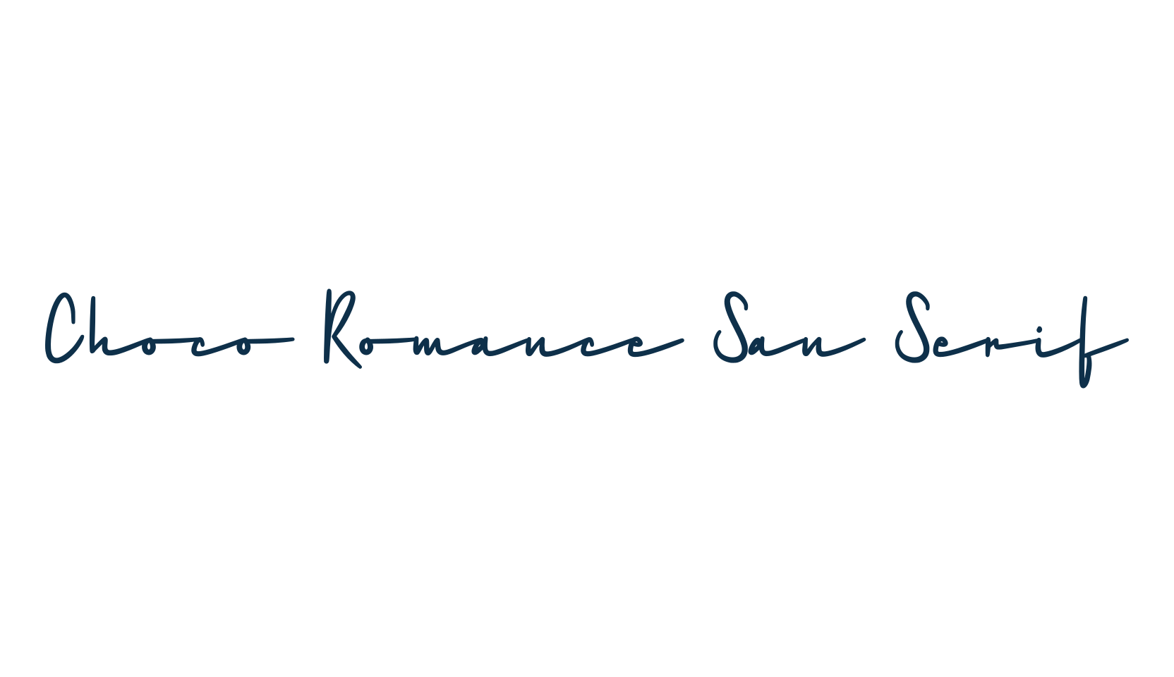 Choco Romance San Serif, sans serif font preview