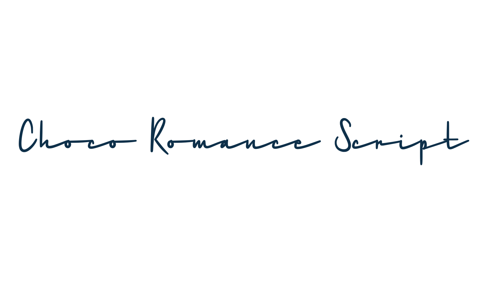 Choco Romance Script, fancy decorative font preview