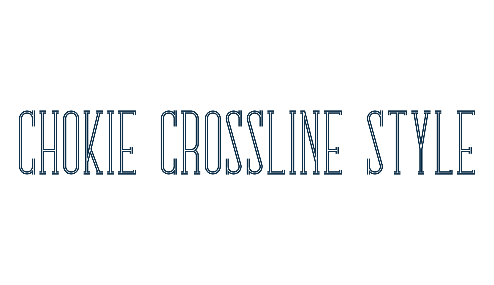 Chokie Crossline Style, fancy retro decorative font preview