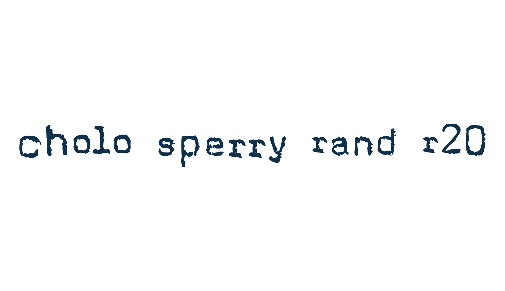 Cholo Sperry Rand R20, typewriter font preview
