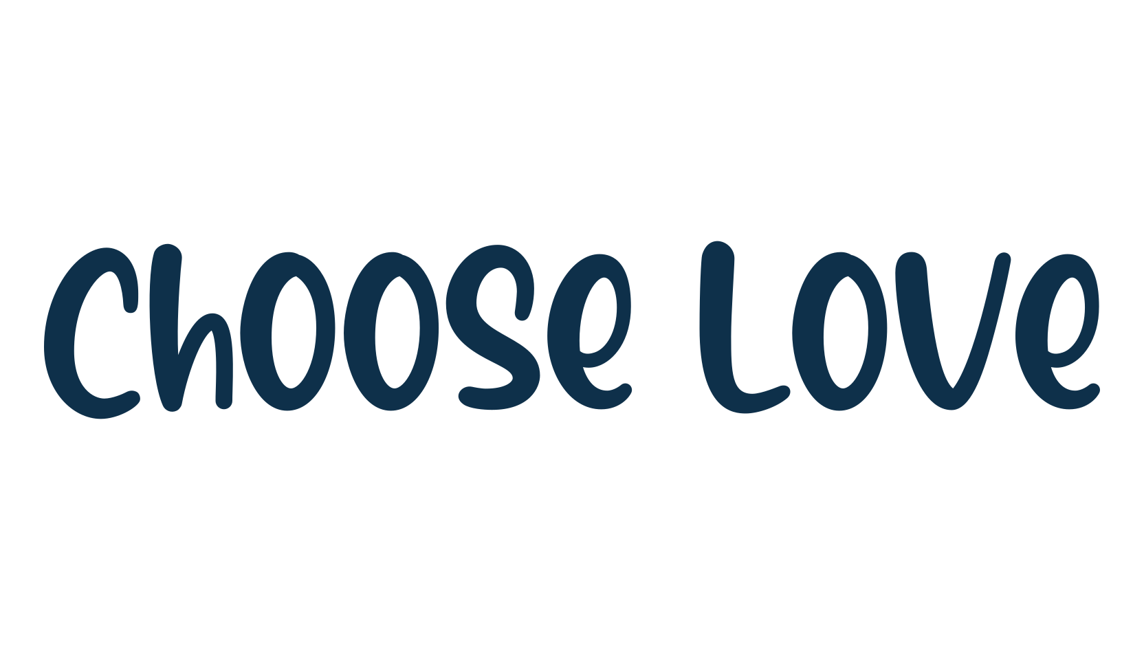 Choose Love, fancy decorative font preview