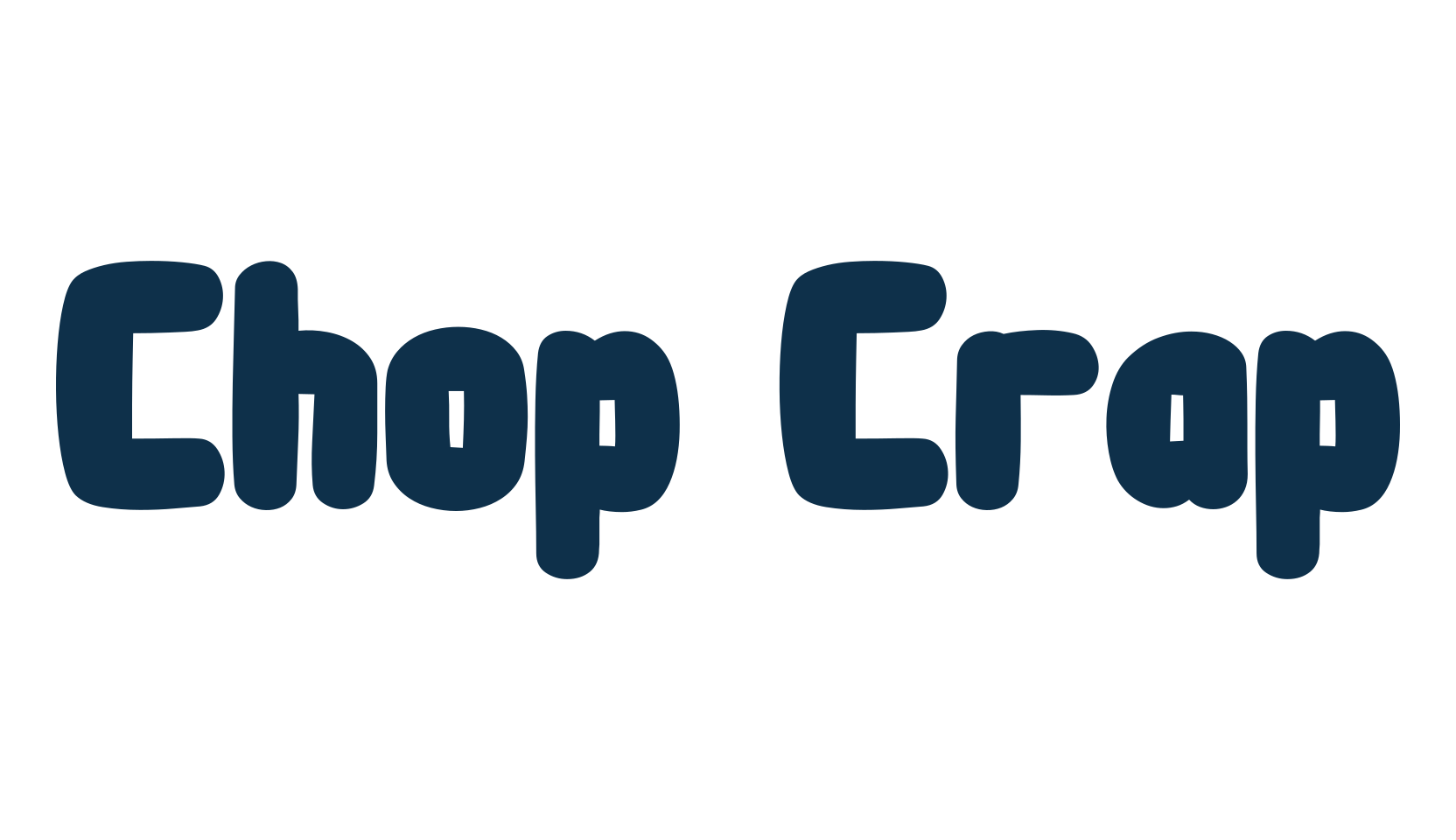 Chop Crap, cartoon font preview