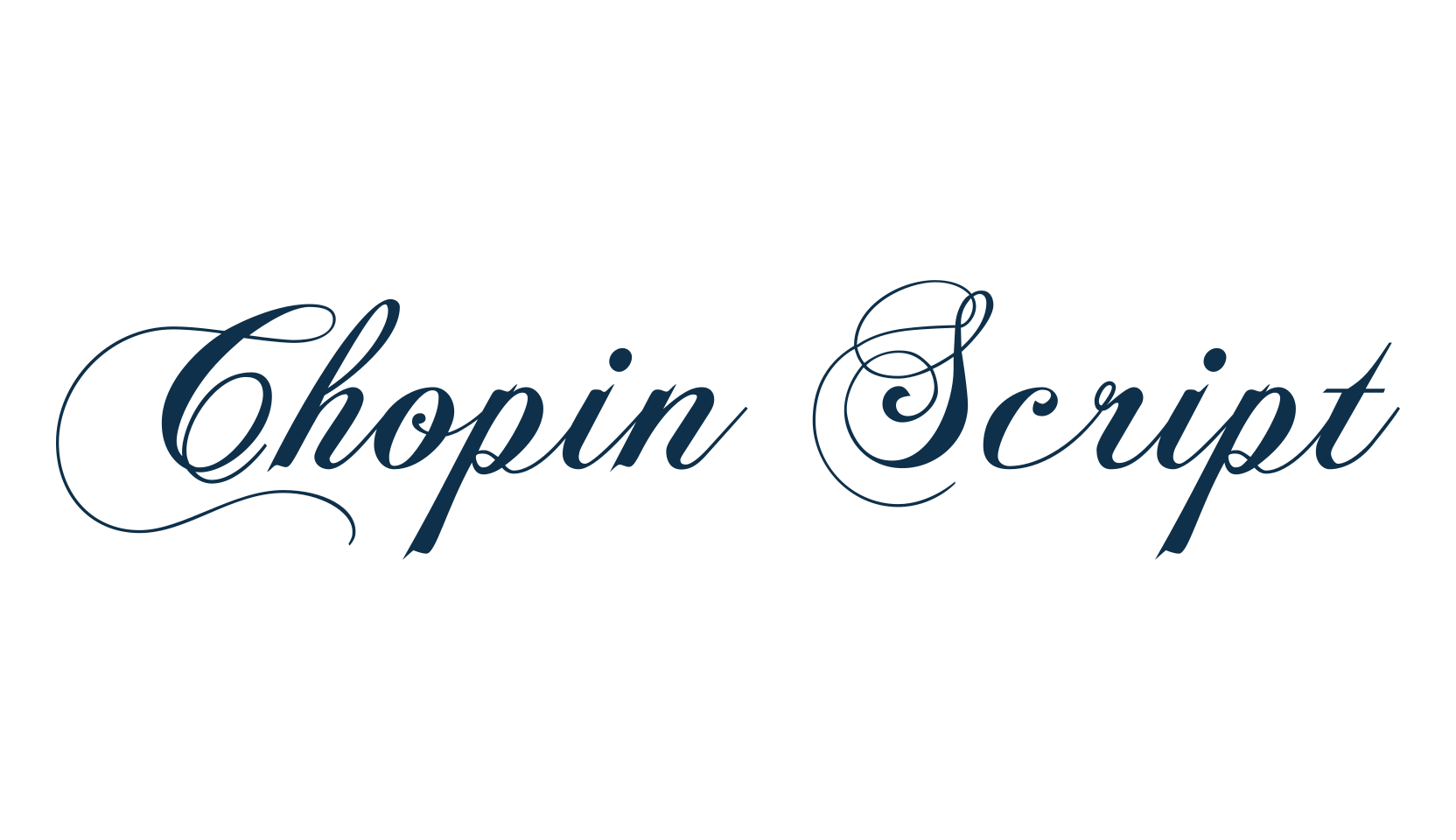 Chopin Script, calligraphy font preview