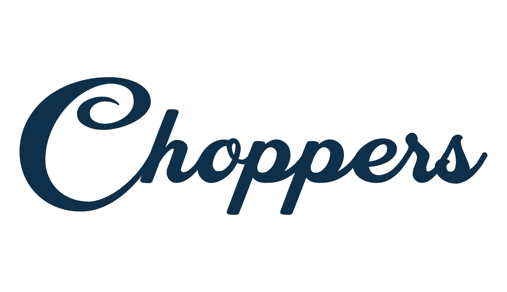 Choppers, fancy old school decorative script calligraphy font preview