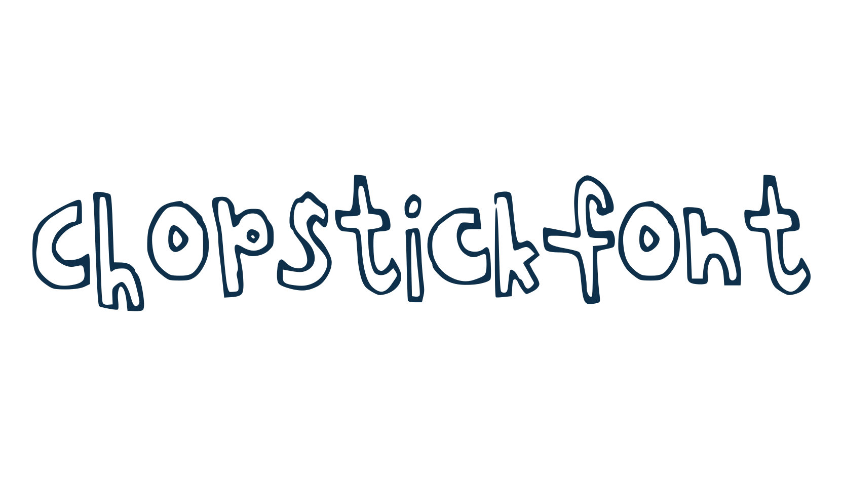 Chopstickfont, cartoon font preview
