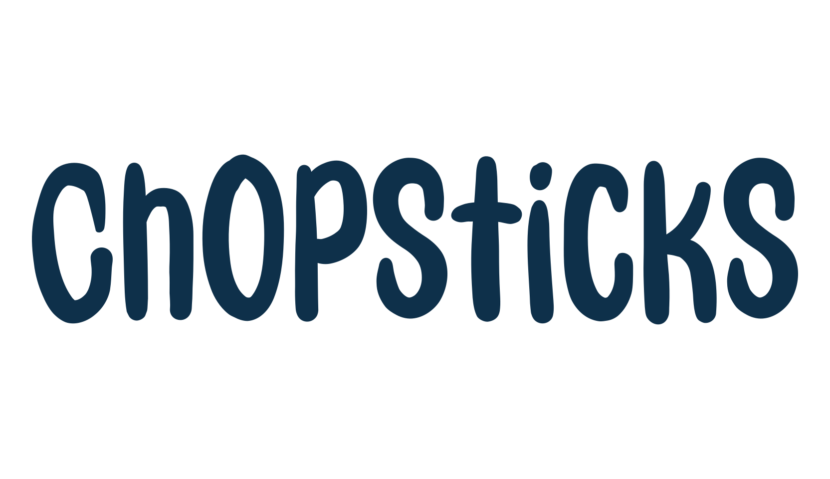 Chopsticks, handwriting font preview