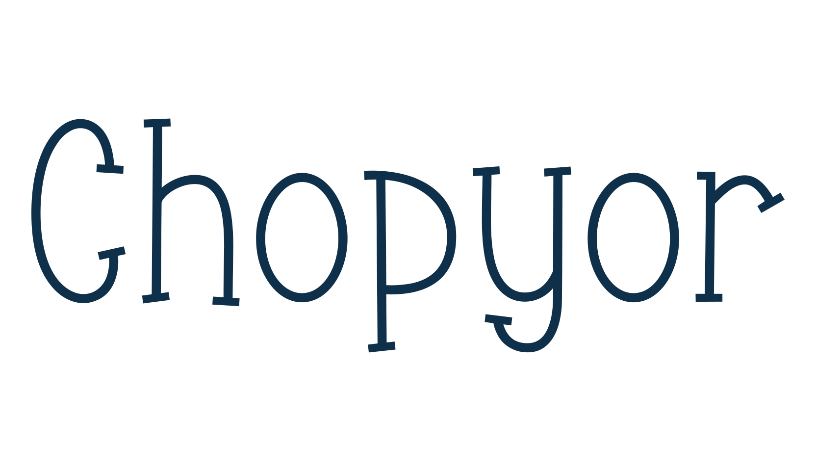 Chopyor, fancy cartoon decorative font preview