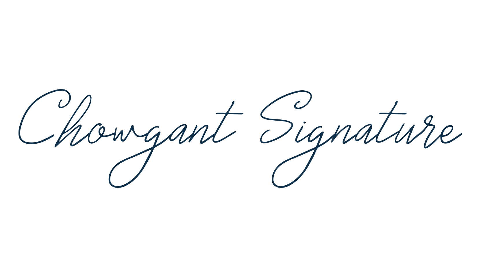 Chowgant Signature, handwriting font preview