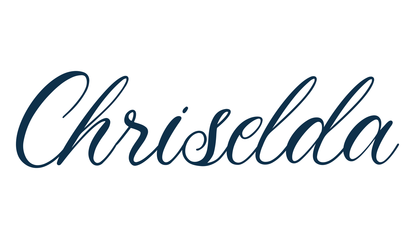 Chriselda, calligraphy font preview