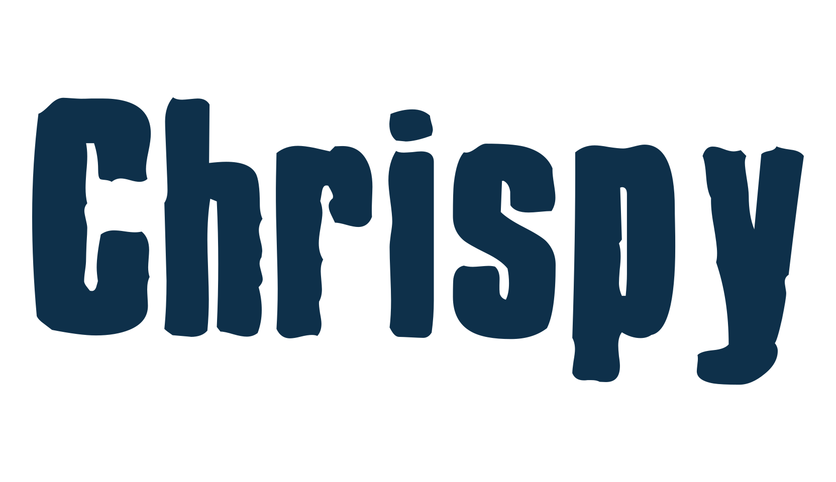 Chrispy, fancy eroded decorative font preview