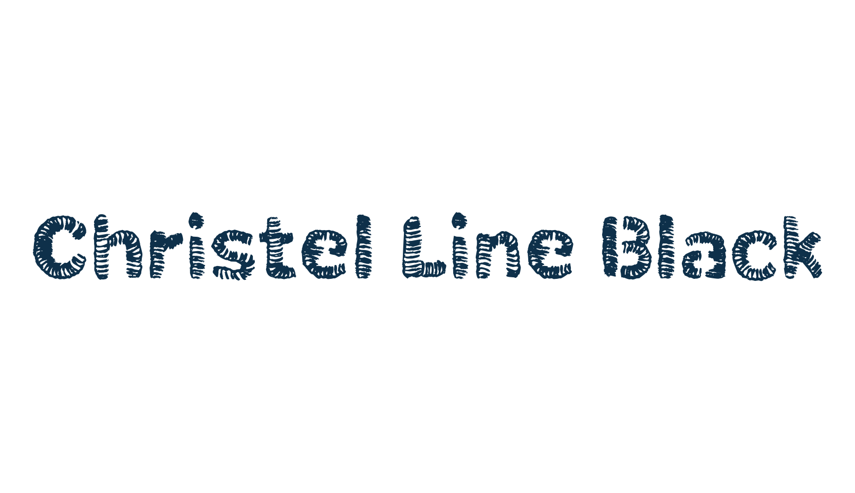 Christel Line Black, fancy decorative font preview