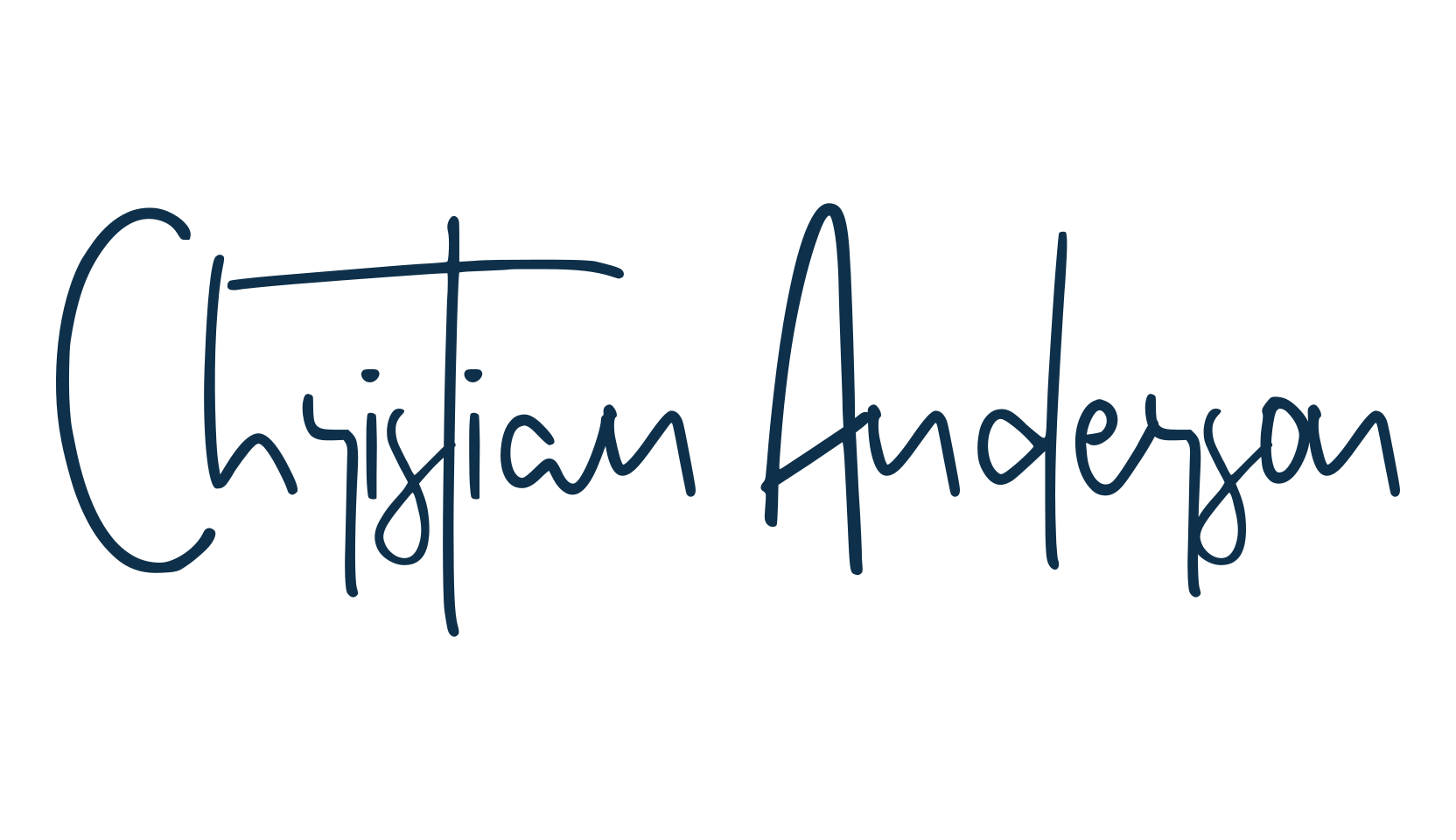 Christian Anderson, script handwritten fancy decorative calligraphy font preview