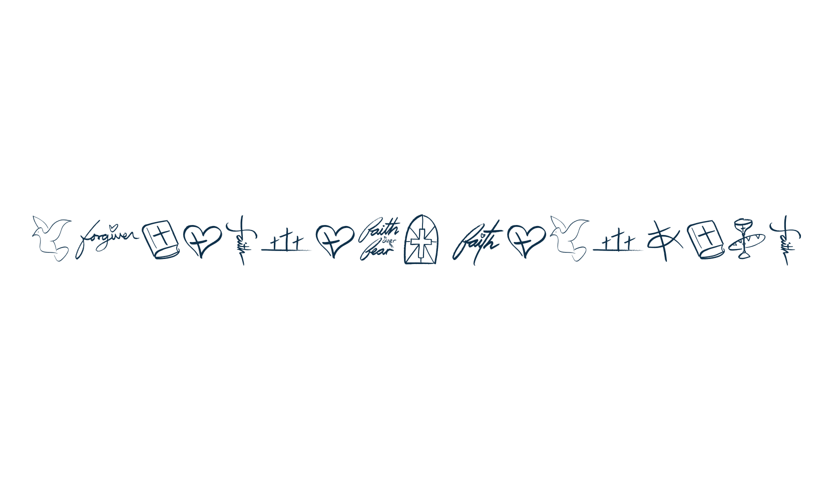 Christian Pictures, fancy decorative font preview
