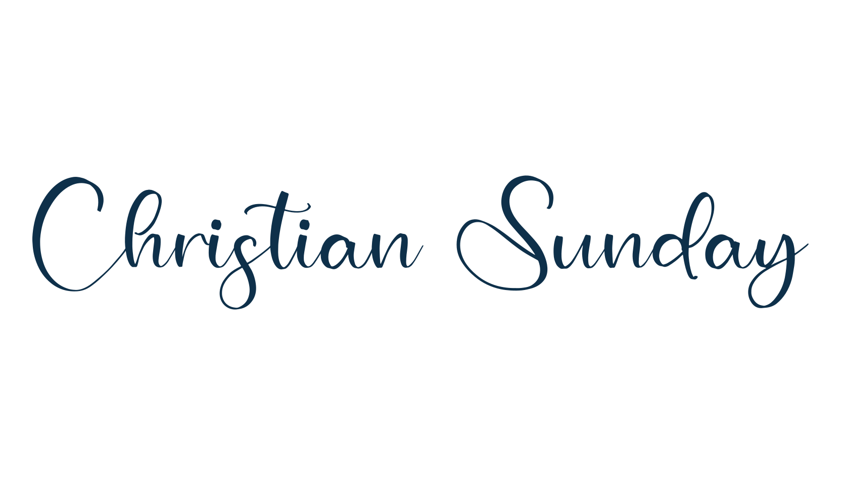 Christian Sunday, script calligraphy fancy decorative font preview