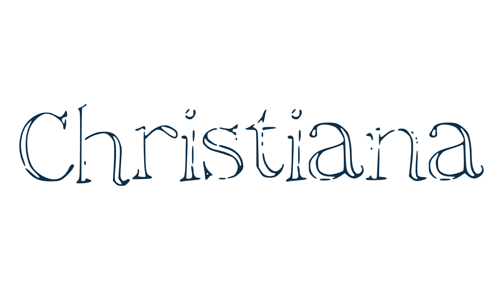 Christiana, eroded font preview